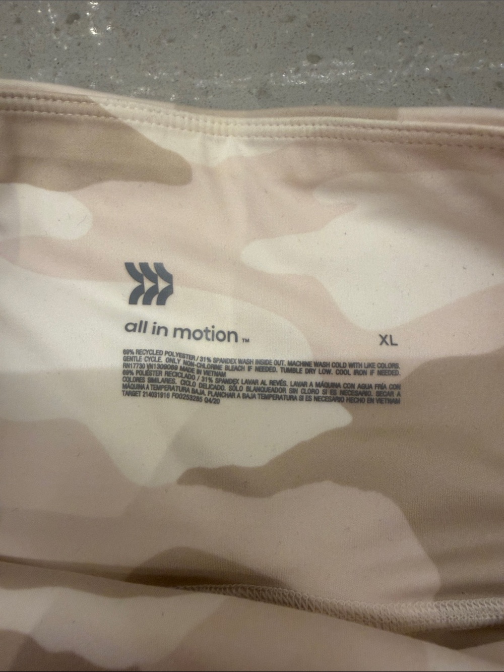 all in motion Beige Camo High-Waist Leggings and Matching Crop Top Set - Picture 7 of 12